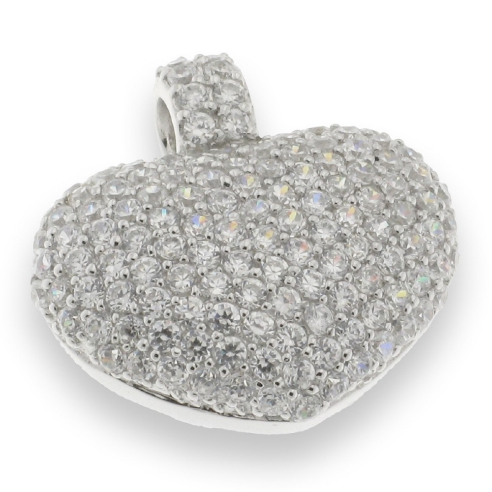 Pandantiv din argint  cu pietre Cubic Zirconia Incolor