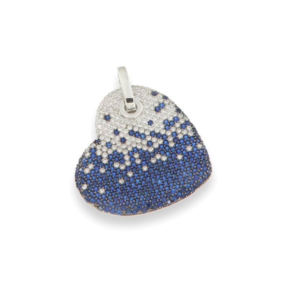 Pandantiv din argint  cu pietre Cubic Zirconia Incolor, Corindon