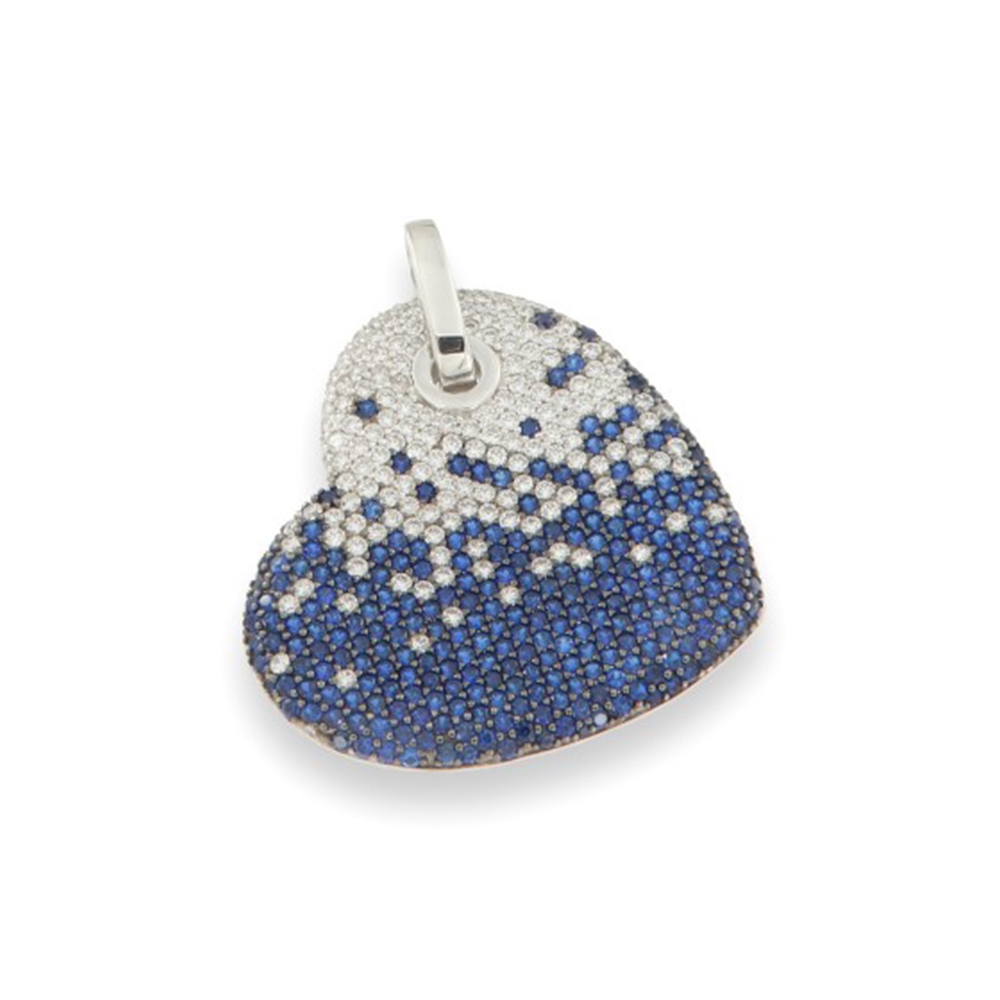 Pandantiv din argint  cu pietre Cubic Zirconia Incolor, Corindon