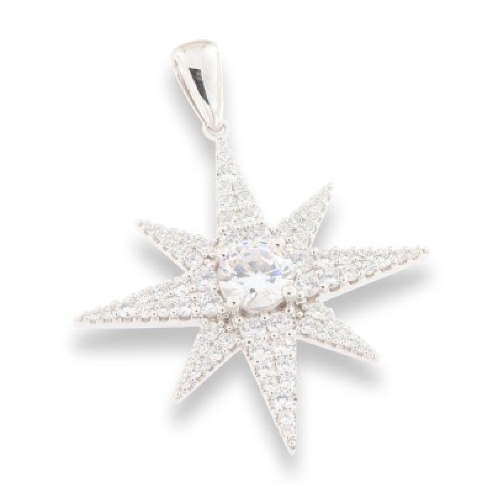 Pandantiv din argint  cu pietre Cubic Zirconia Incolor