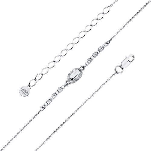Brățară din aur alb cu pietre Cubic zirconia
