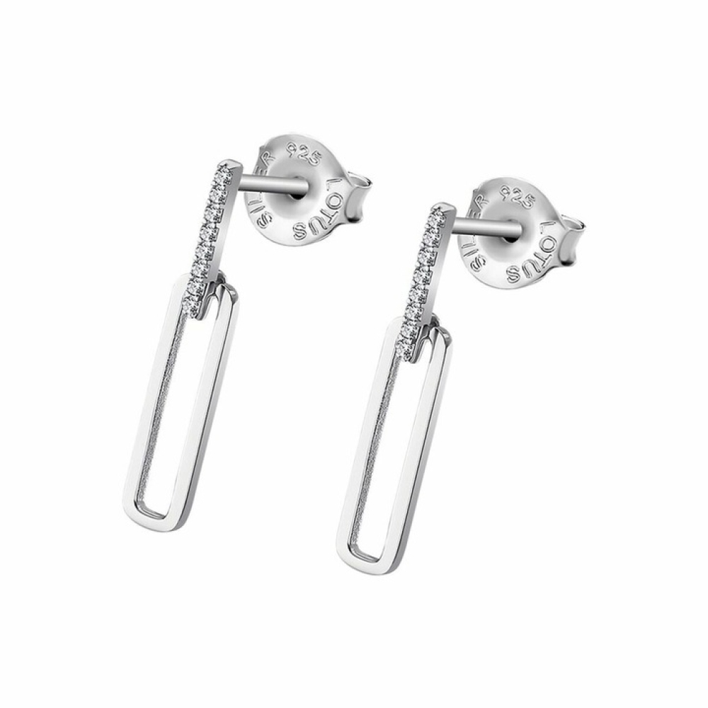 Cercei din argint  cu pietre Cubic Zirconia Incolor