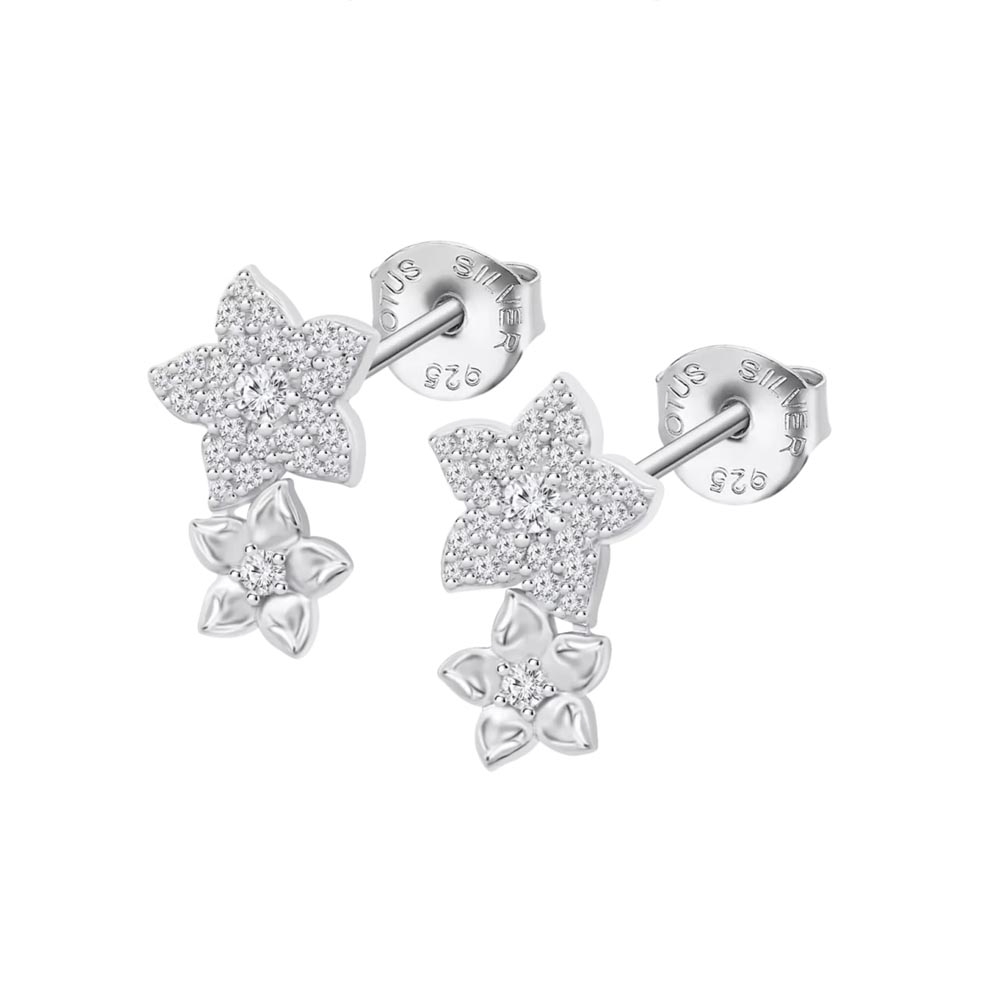 Cercei din argint  cu pietre Cubic Zirconia Incolor