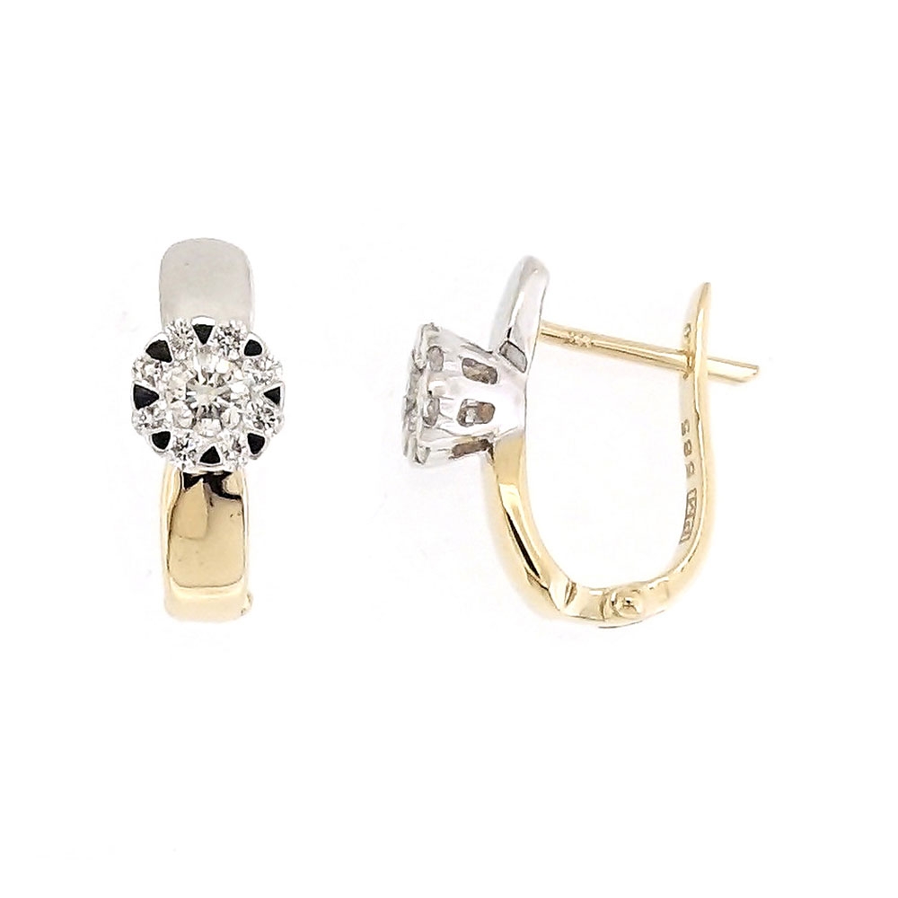 Cercei din aur  cu pietre Diamant