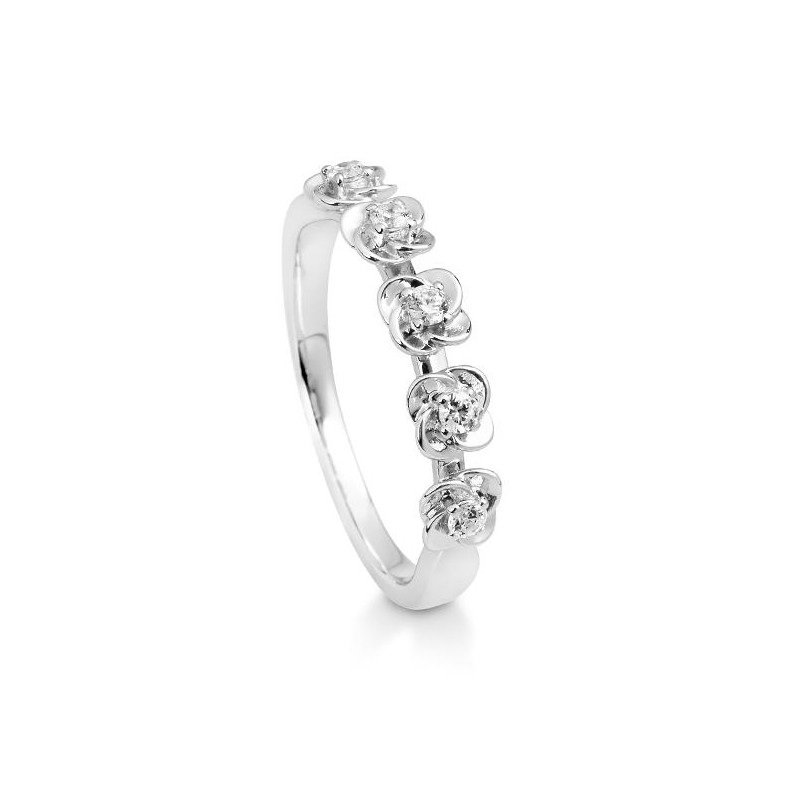 Inel din aur alb cu pietre Diamant