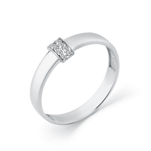 Inel din aur alb cu pietre Cubic zirconia