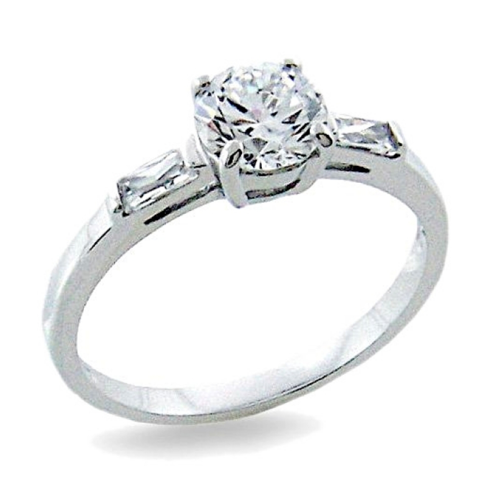 Inel din argint  cu pietre Cubic Zirconia Incolor