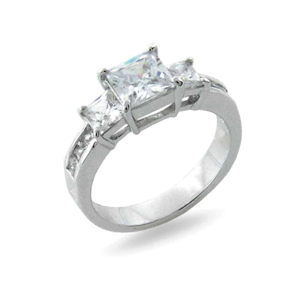 Inel din argint  cu pietre Cubic Zirconia Incolor