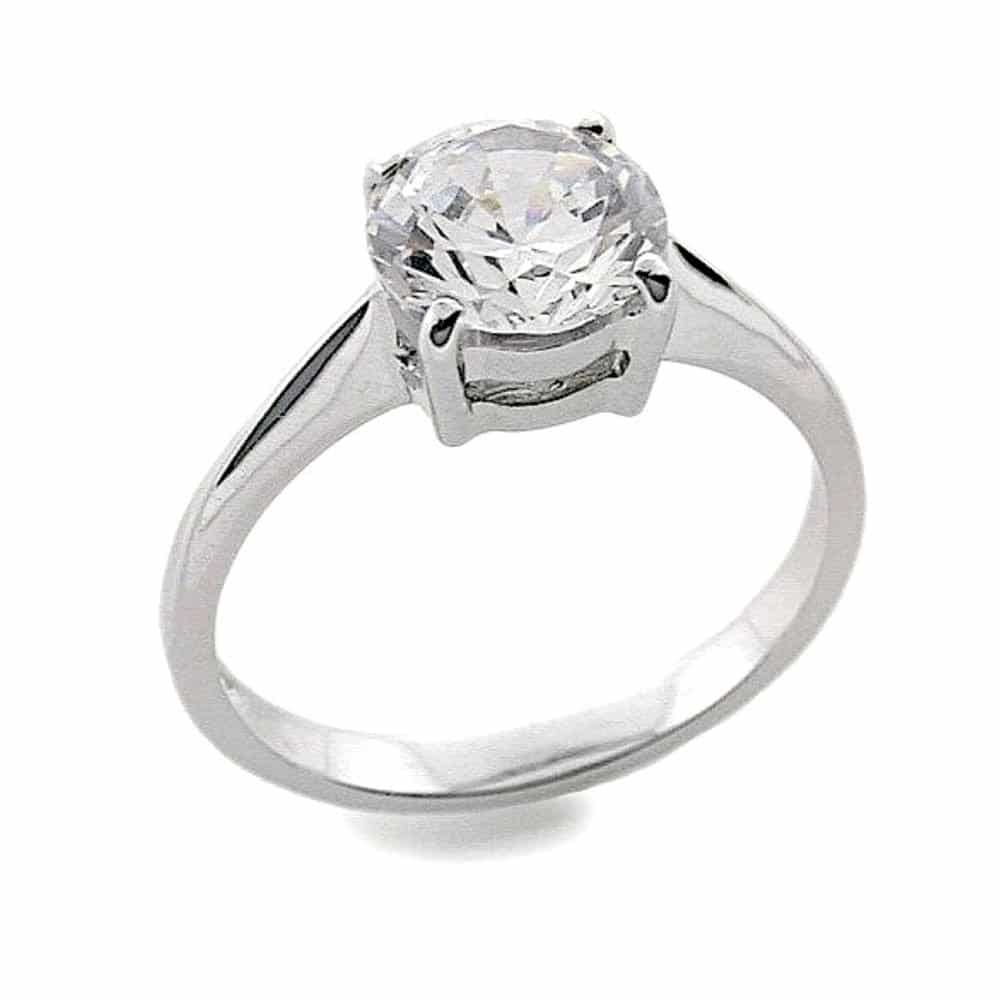 Inel din argint  cu pietre Cubic Zirconia Incolor