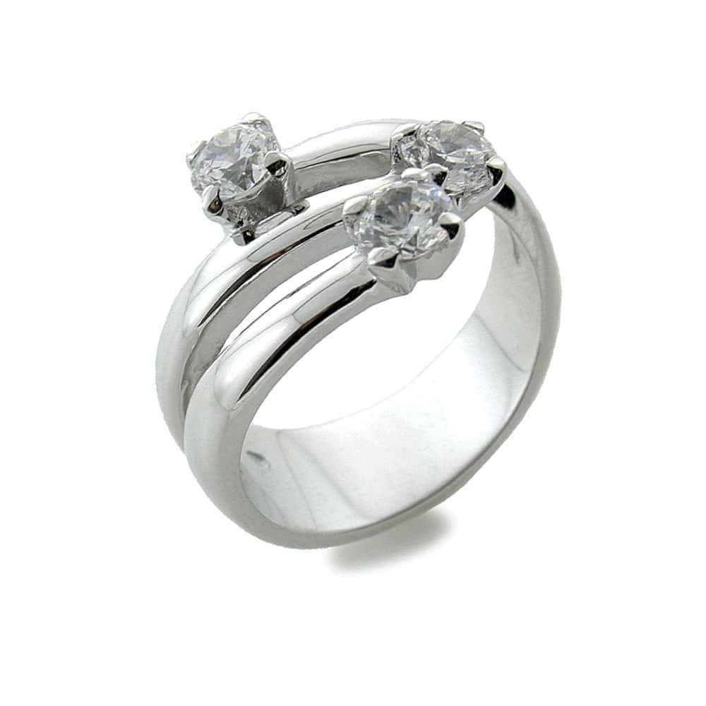 Inel din argint  cu pietre Cubic Zirconia Incolor