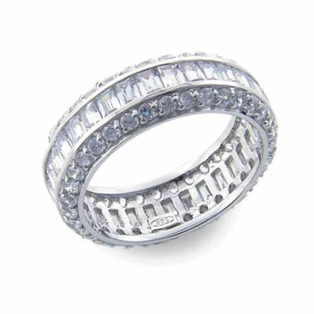 Inel din argint  cu pietre Cubic Zirconia Incolor
