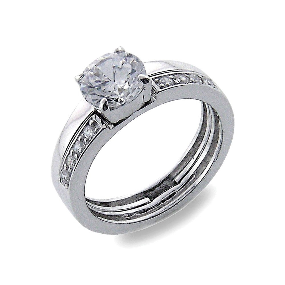 Inel din argint  cu pietre Cubic Zirconia Incolor