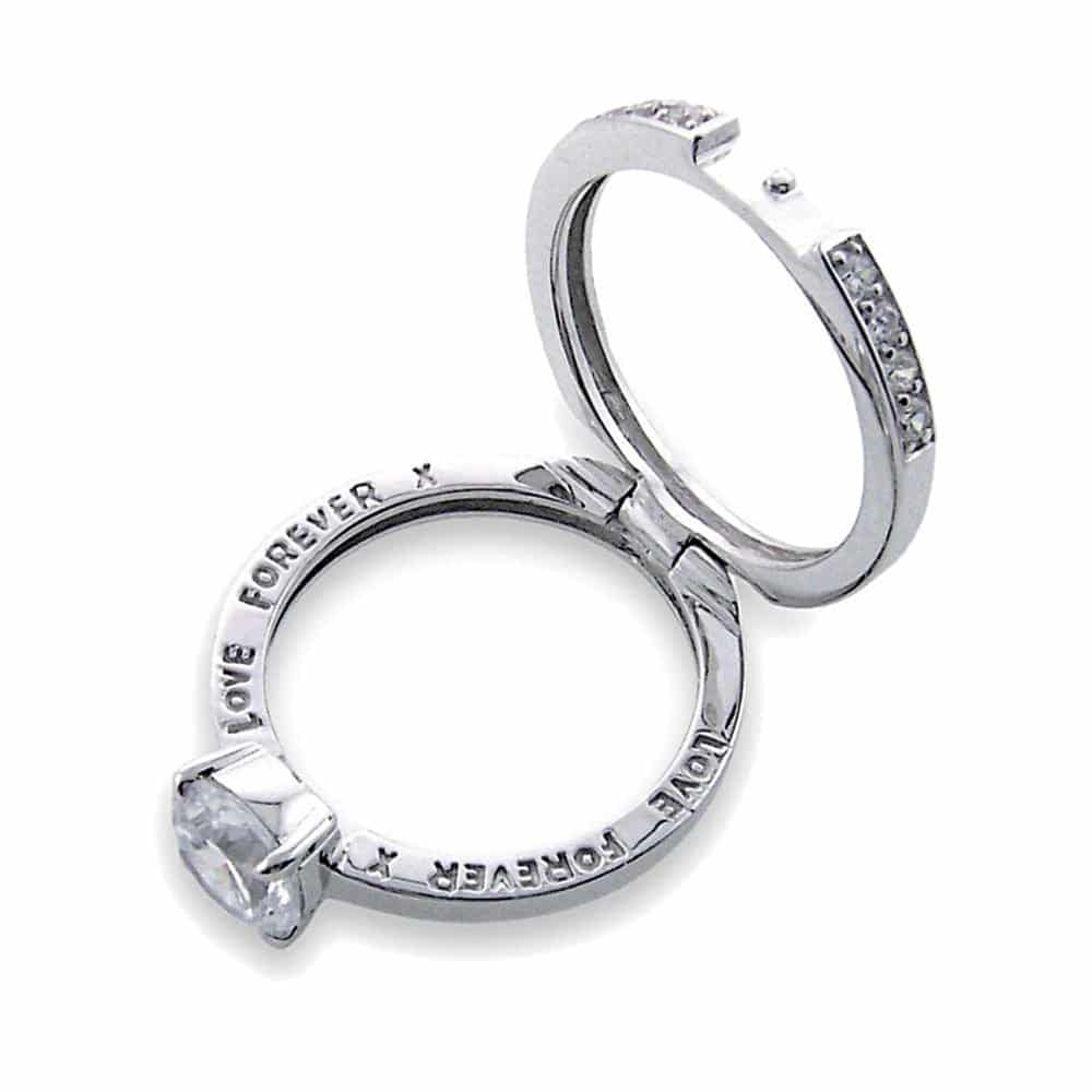 Inel din argint  cu pietre Cubic Zirconia Incolor