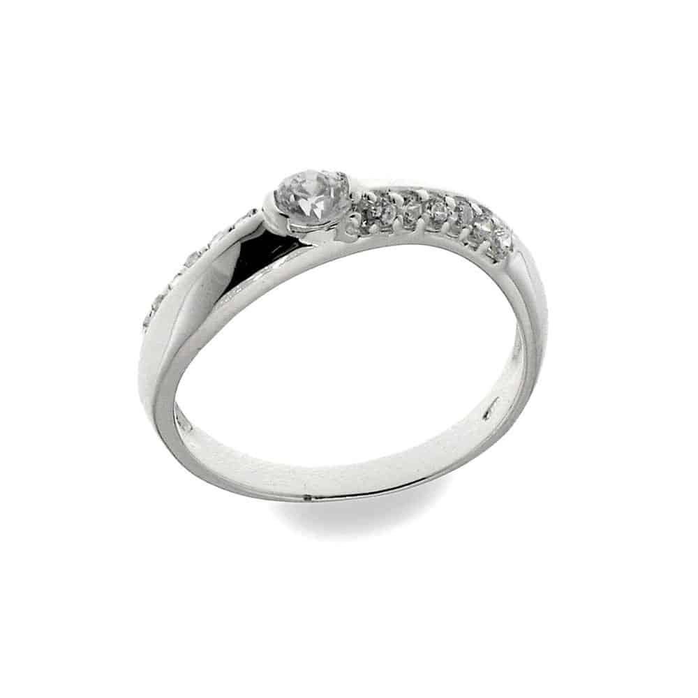 Inel din argint  cu pietre Cubic Zirconia Incolor
