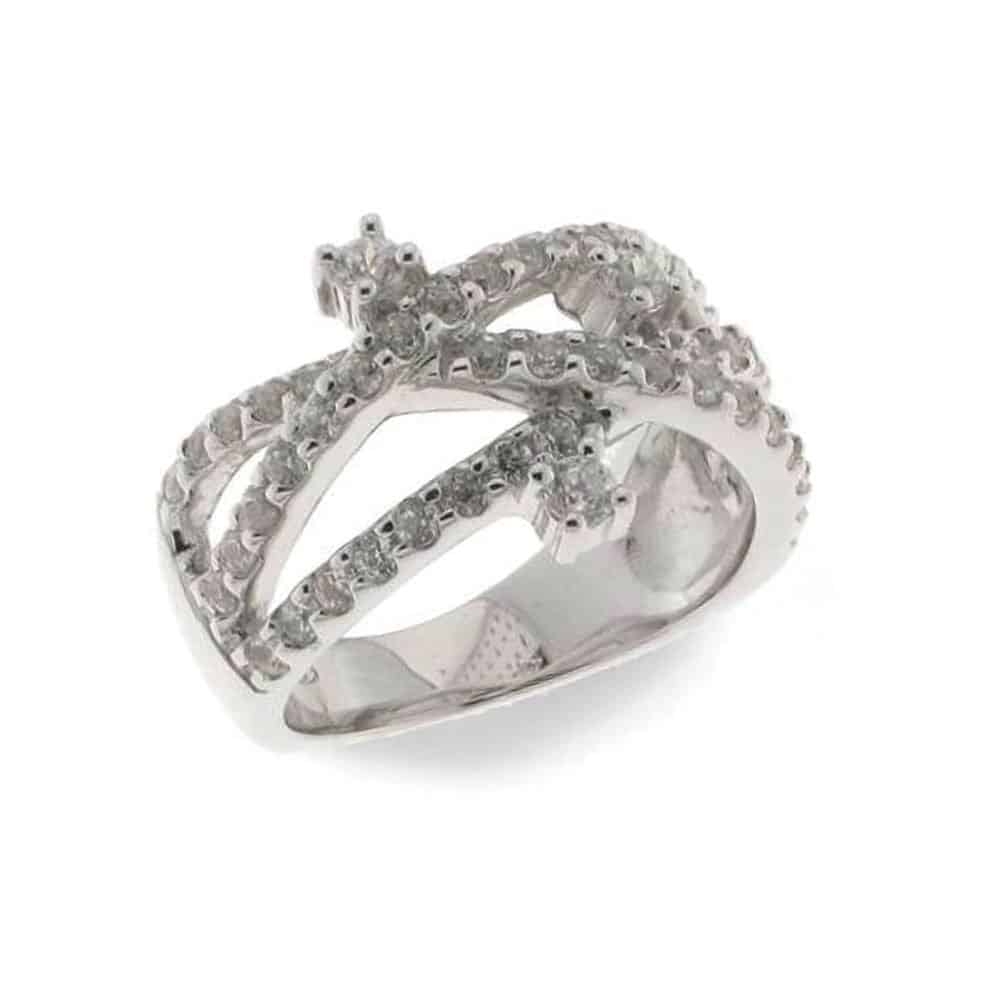 Inel din argint  cu pietre Cubic Zirconia Incolor