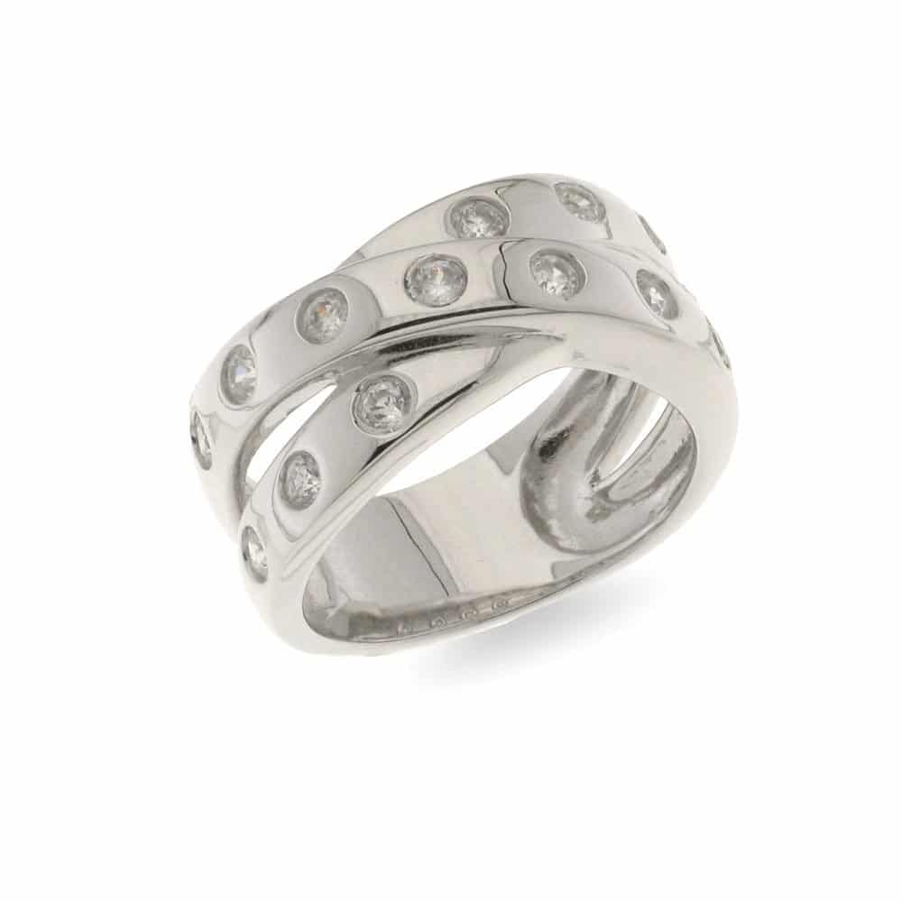 Inel din argint  cu pietre Cubic Zirconia Incolor