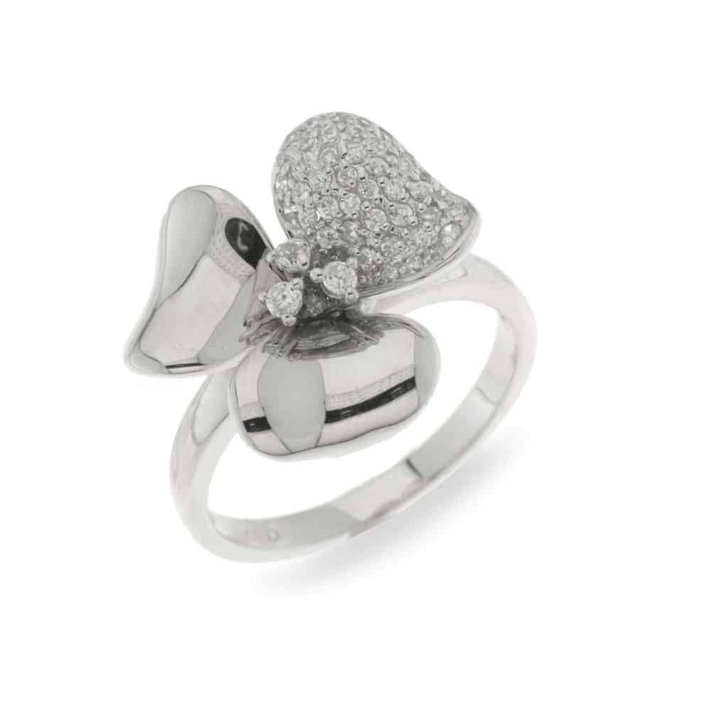 Inel din argint  cu pietre Cubic Zirconia Incolor