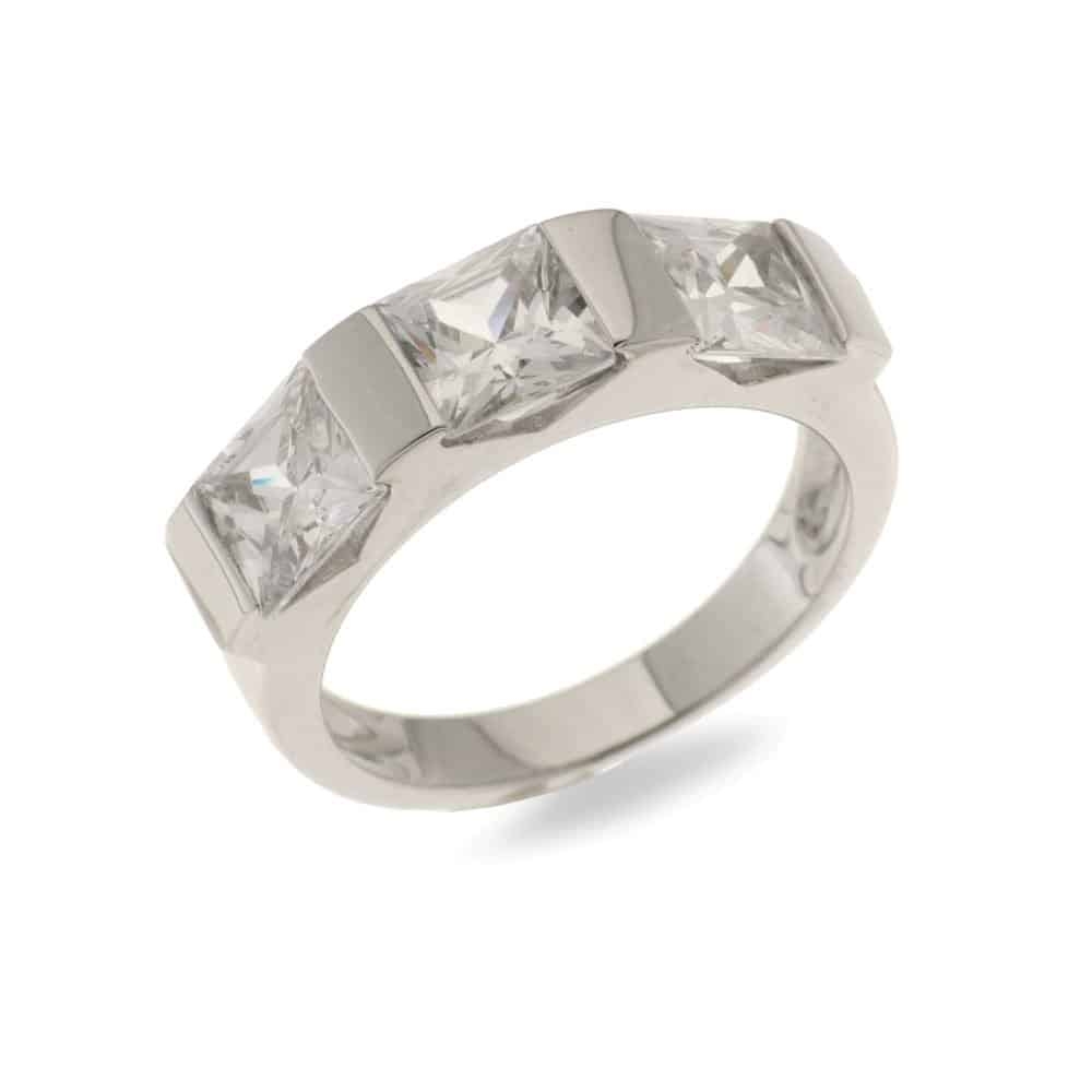 Inel din argint  cu pietre Cubic Zirconia Incolor