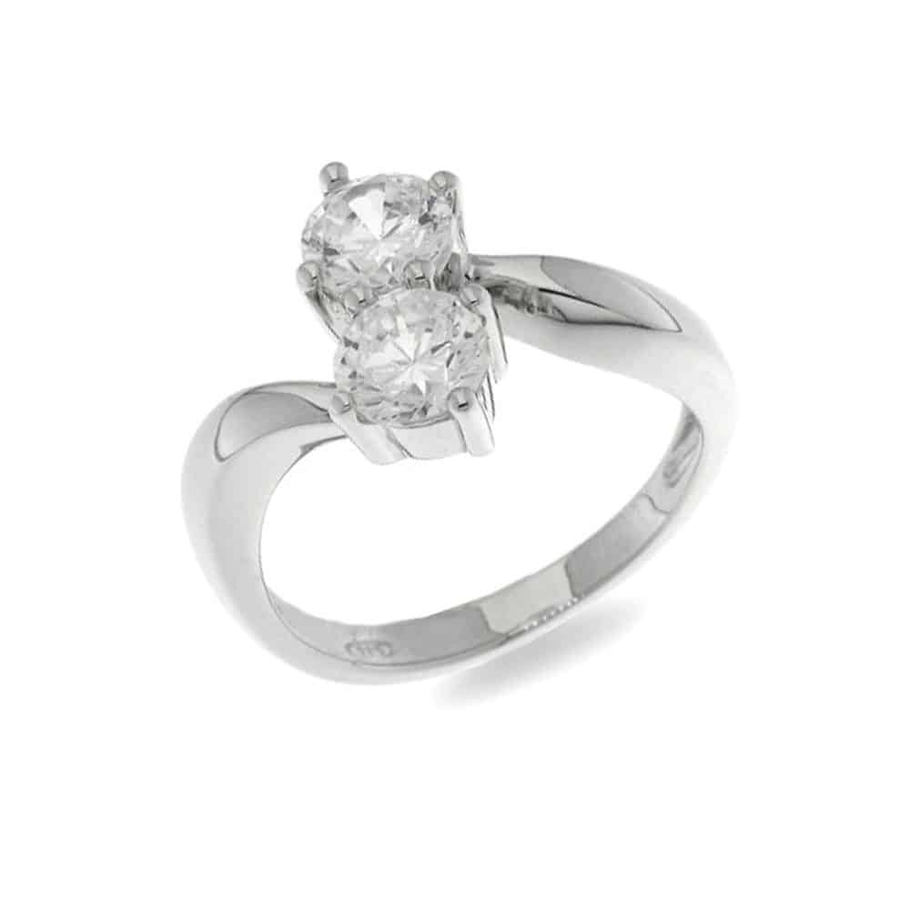 Inel din argint  cu pietre Cubic Zirconia Incolor