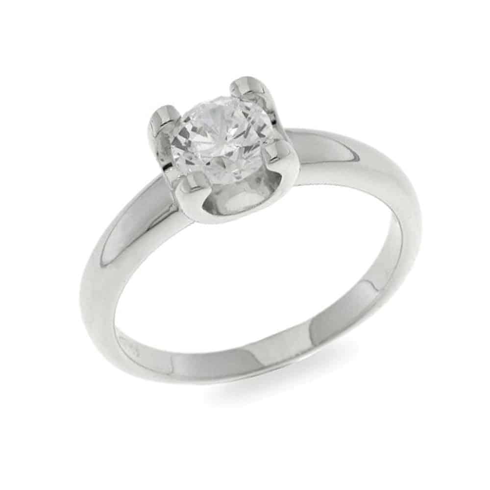 Inel din argint  cu pietre Cubic Zirconia Incolor