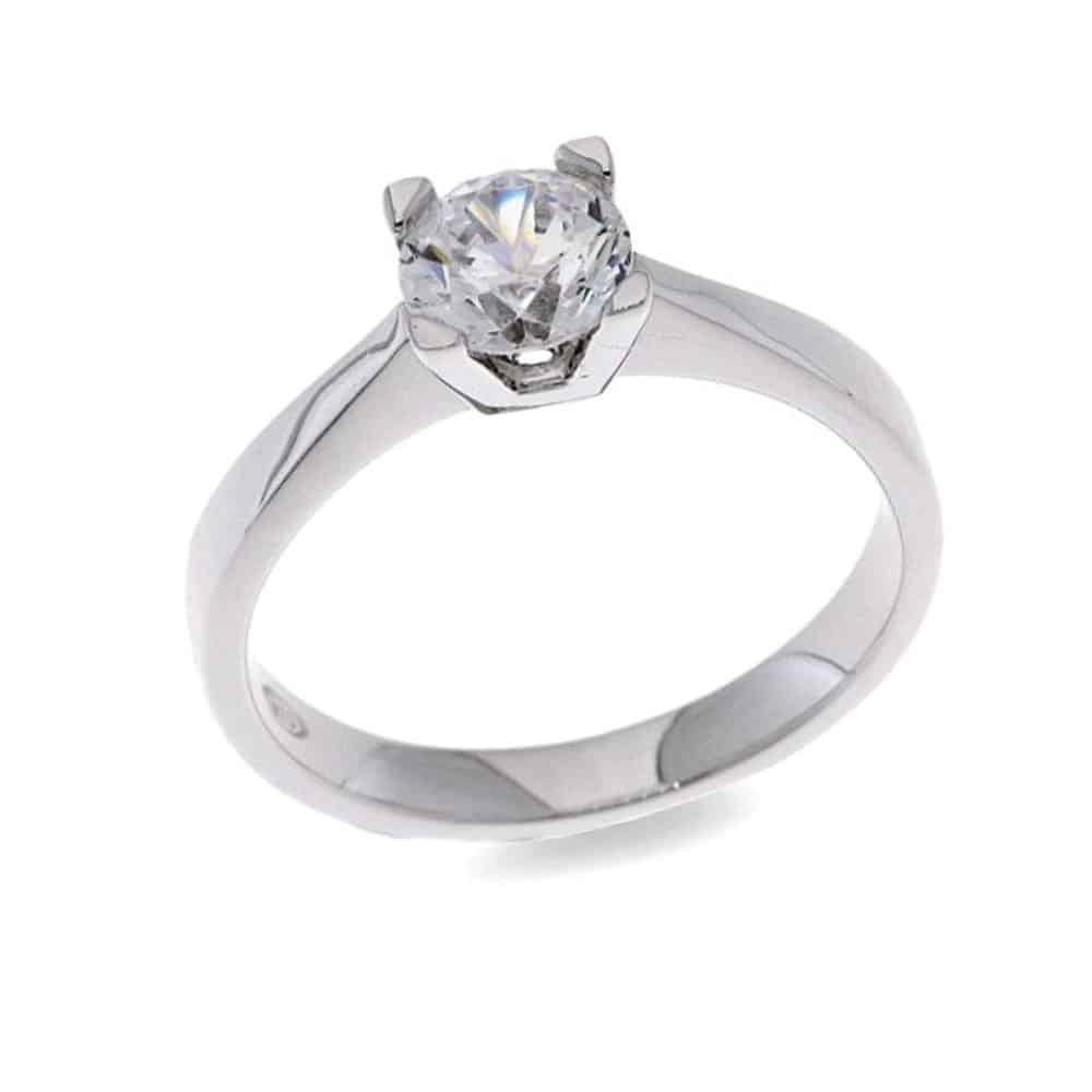 Inel din argint  cu pietre Cubic Zirconia Incolor