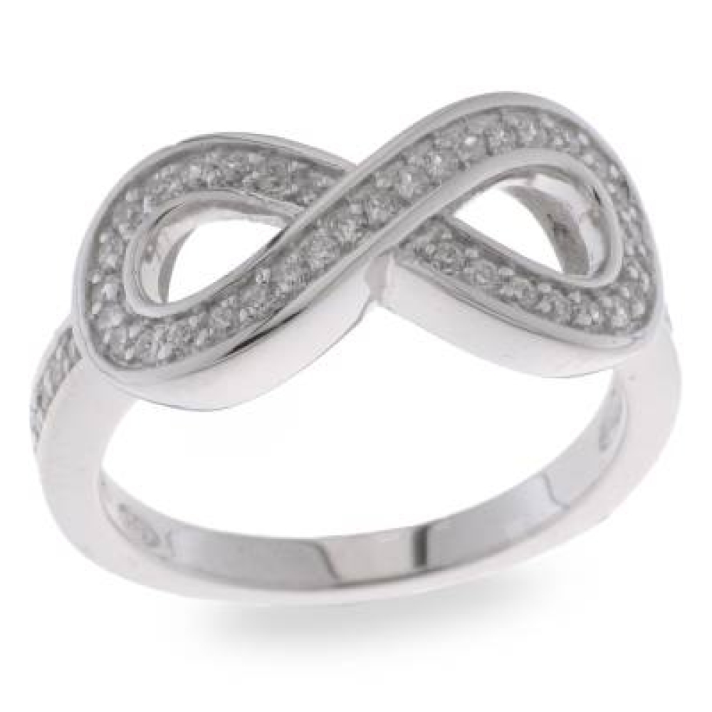 Inel din argint  cu pietre Cubic Zirconia Incolor