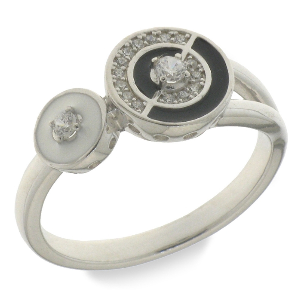 Inel din argint  cu pietre Cubic Zirconia Incolor