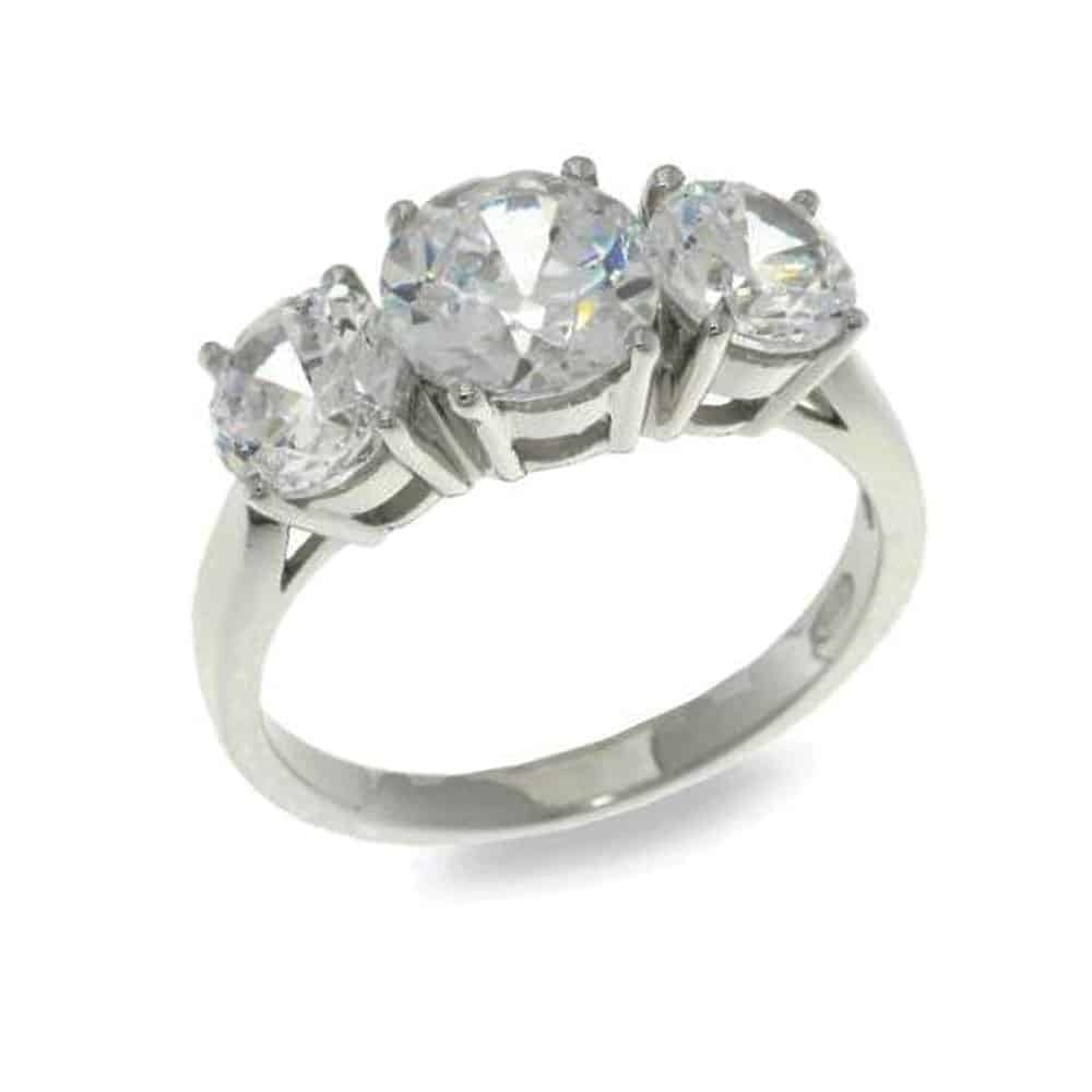 Inel din argint  cu pietre Cubic Zirconia Incolor