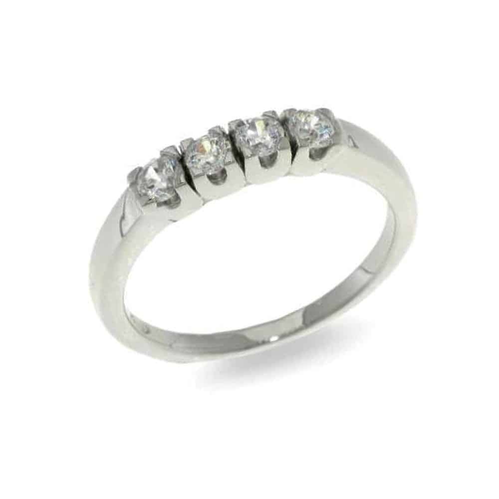 Inel din argint  cu pietre Cubic Zirconia Incolor