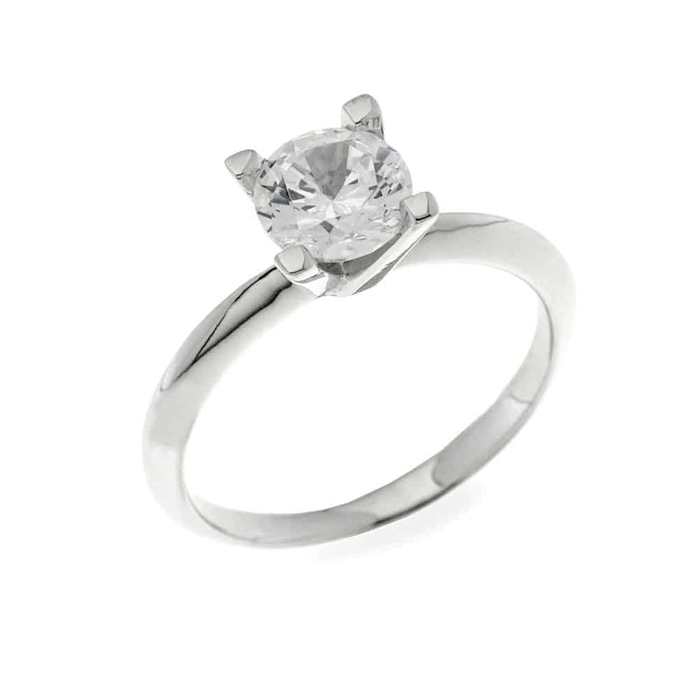 Inel din argint  cu pietre Cubic Zirconia Incolor