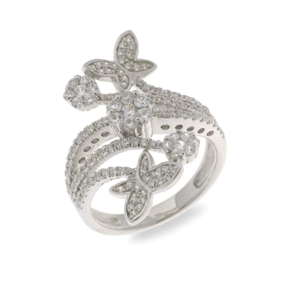 Inel din argint  cu pietre Cubic Zirconia Incolor