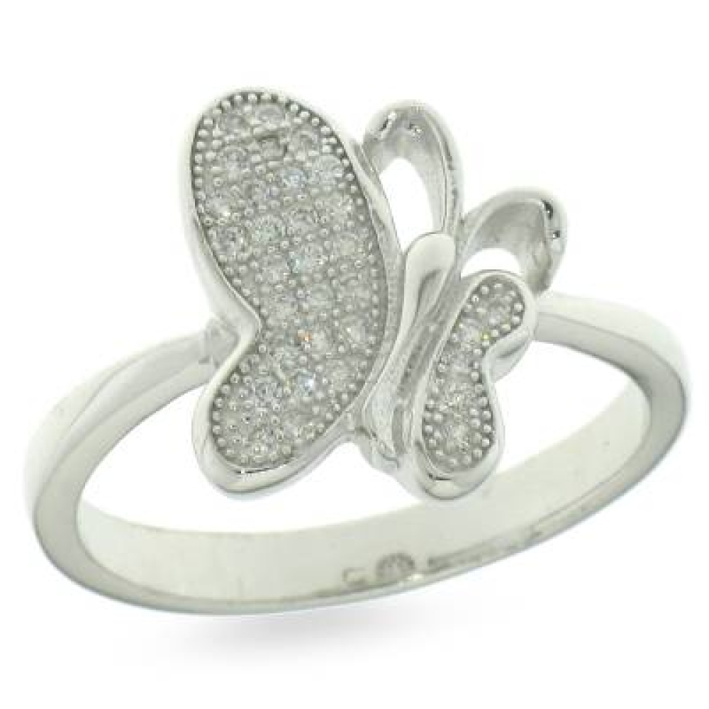 Inel din argint  cu pietre Cubic Zirconia Incolor
