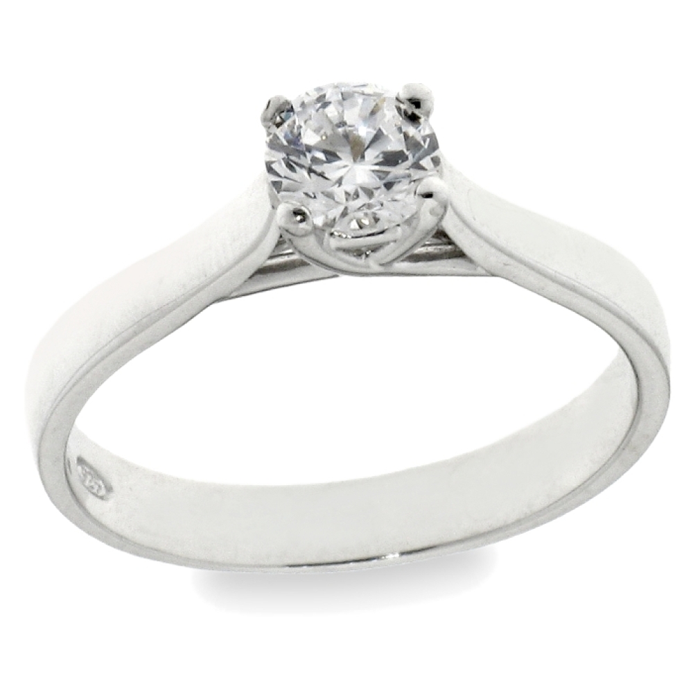 Inel din argint  cu pietre Cubic Zirconia Incolor