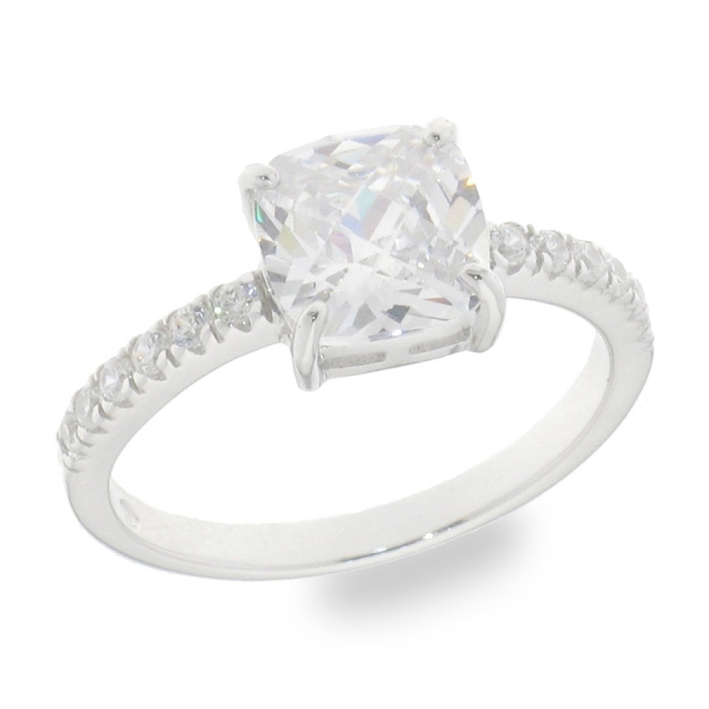 Inel din argint  cu pietre Cubic Zirconia Incolor