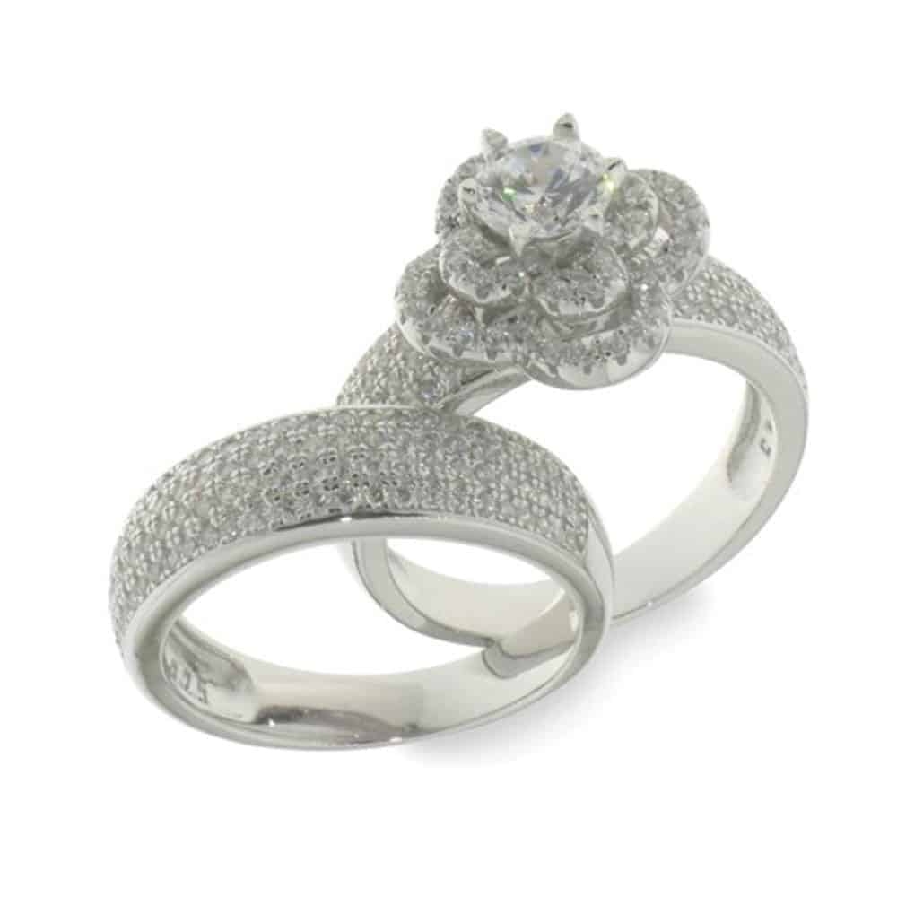 Inel din argint  cu pietre Cubic Zirconia Incolor