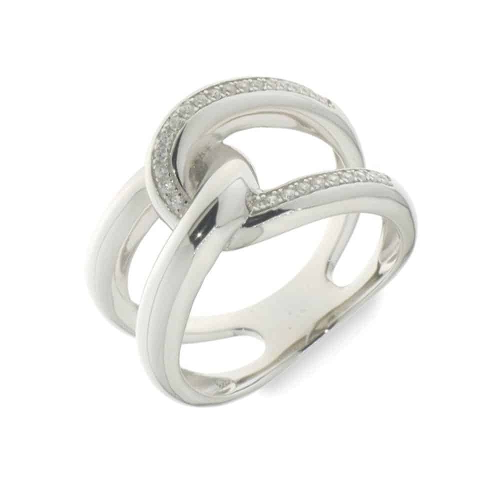 Inel din argint  cu pietre Cubic Zirconia Incolor
