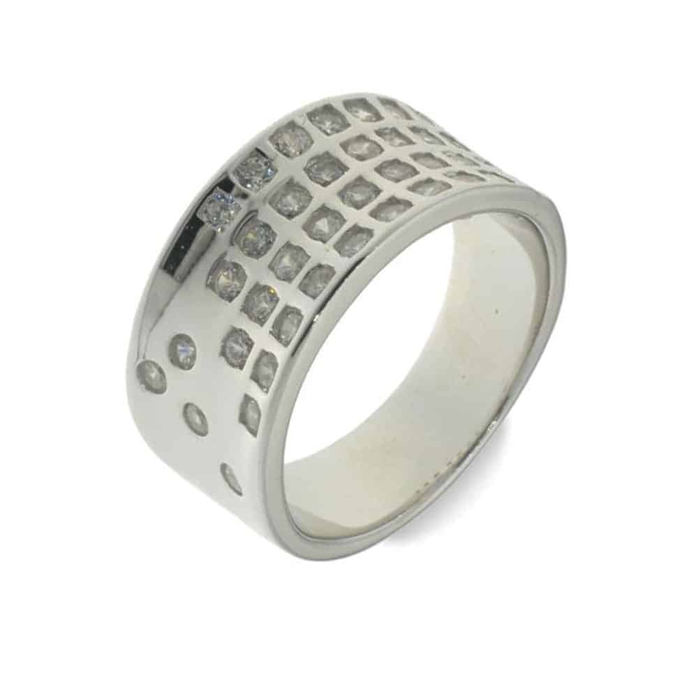 Inel din argint  cu pietre Cubic Zirconia Incolor