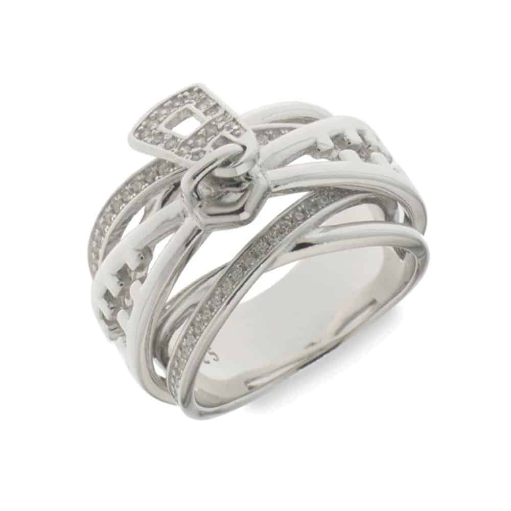 Inel din argint  cu pietre Cubic Zirconia Incolor