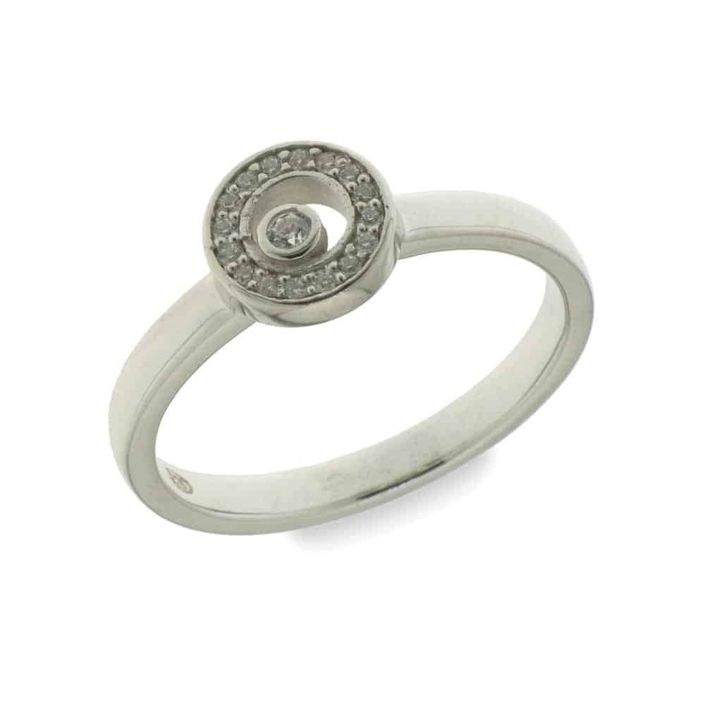 Inel din argint  cu pietre Cubic Zirconia Incolor