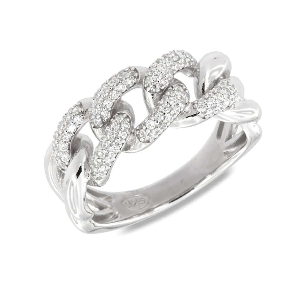 Inel din argint  cu pietre Cubic Zirconia Incolor