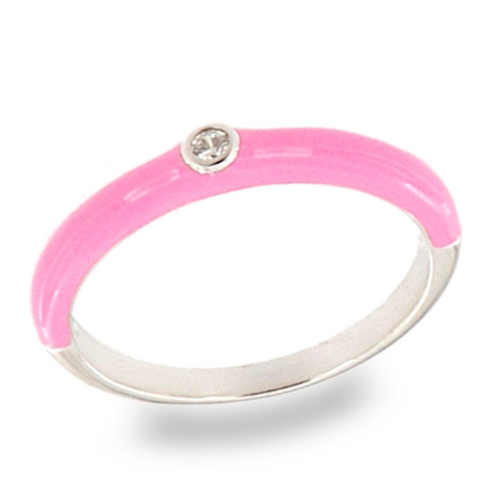 Inel din argint  cu pietre Cubic Zirconia Incolor, Finift