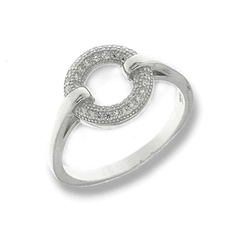 Inel din argint  cu pietre Cubic Zirconia Incolor