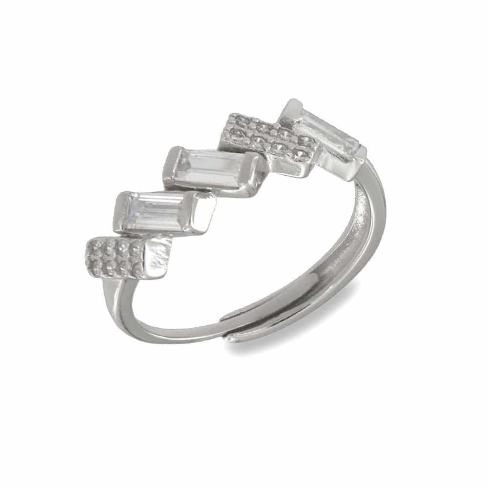 Inel din argint  cu pietre Cubic Zirconia Incolor