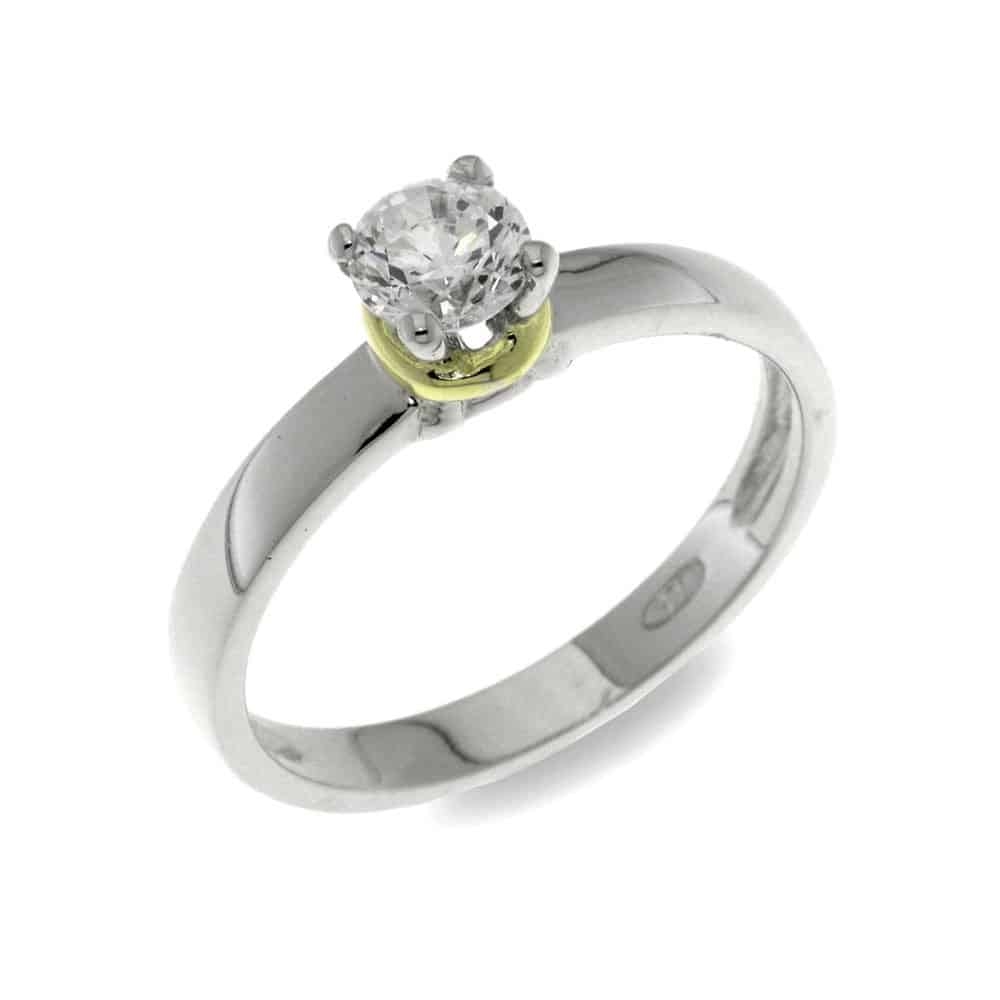 Inel din argint  cu pietre Cubic Zirconia Incolor