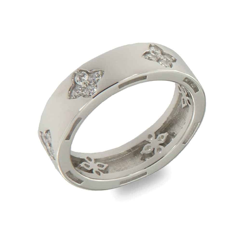 Inel din argint  cu pietre Cubic Zirconia Incolor
