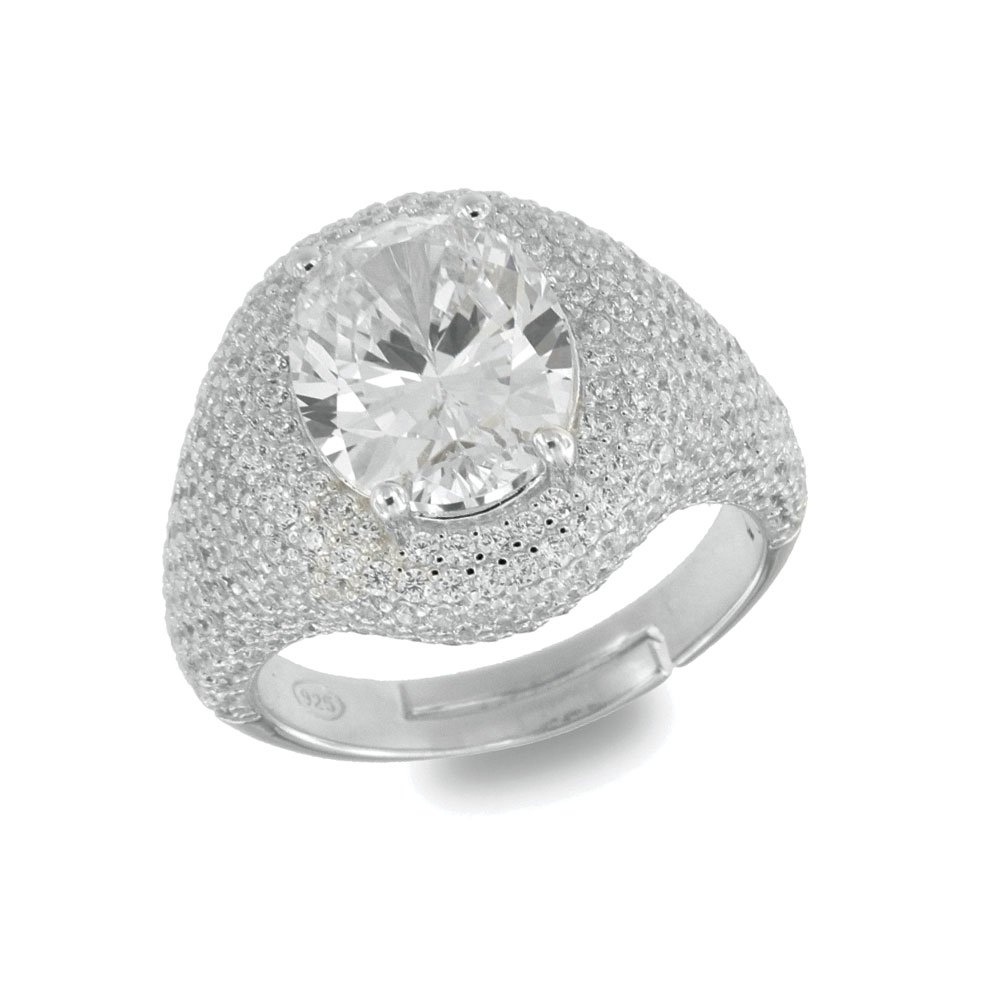 Inel din argint  cu pietre Cubic Zirconia Incolor