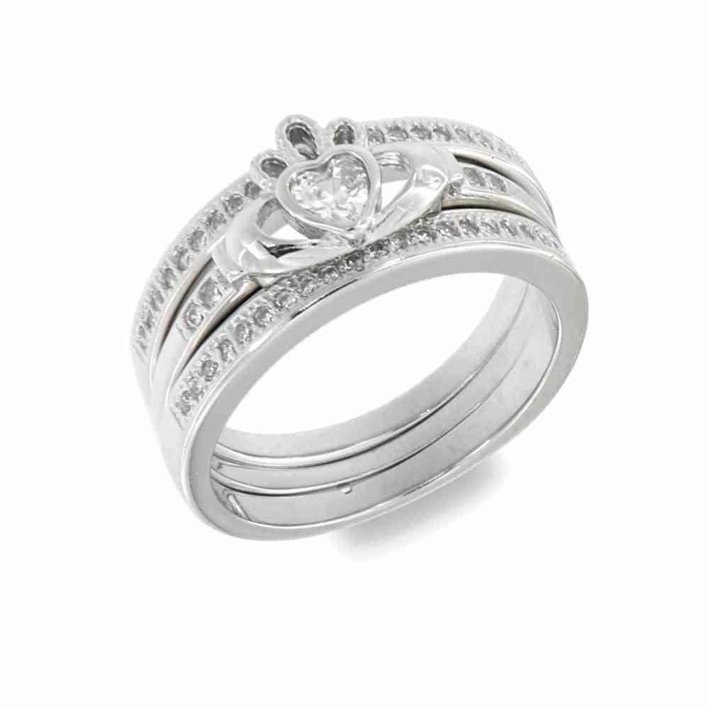 Inel din argint  cu pietre Cubic Zirconia Incolor