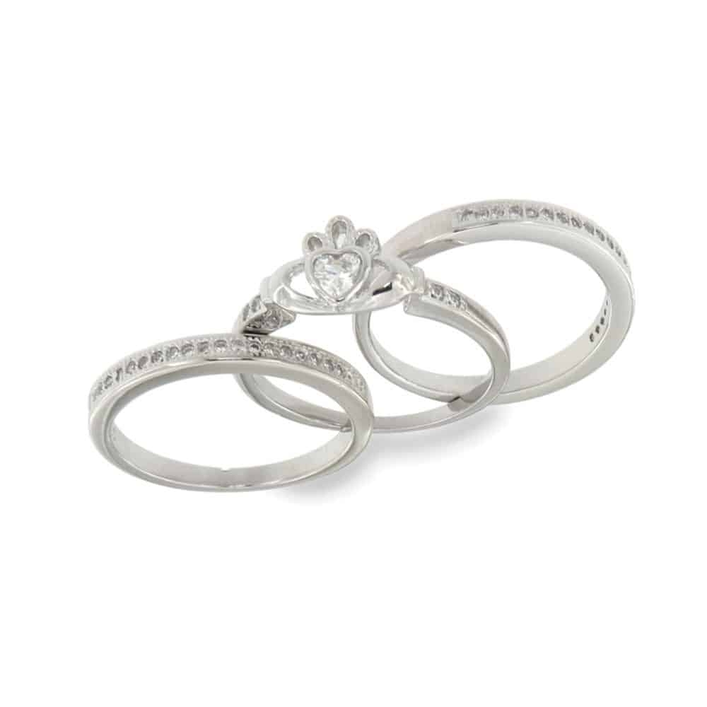 Inel din argint  cu pietre Cubic Zirconia Incolor