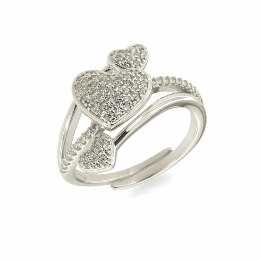 Inel din argint  cu pietre Cubic Zirconia Incolor