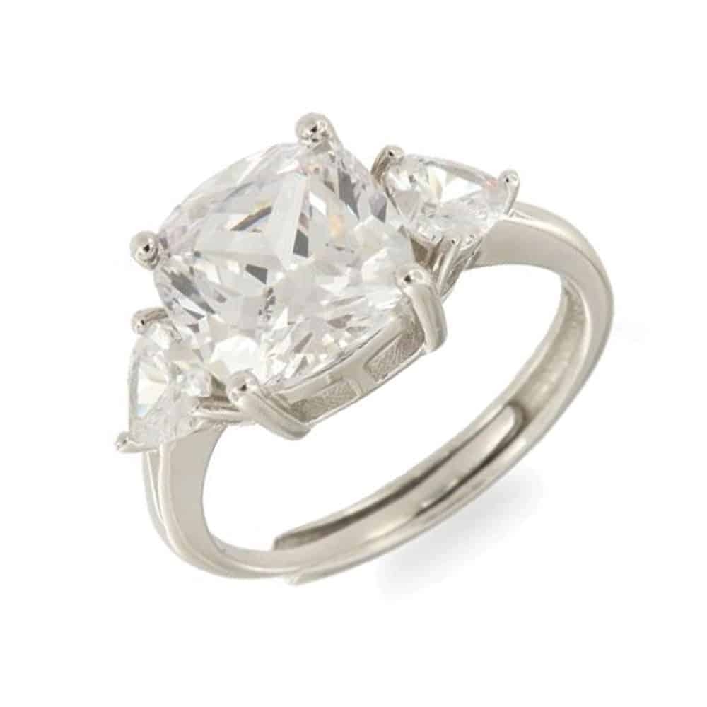 Inel din argint  cu pietre Cubic Zirconia Incolor